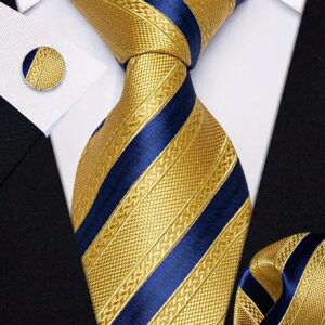 Ensemble de cravate pour hommes, comprenant des boutons de manchette – Image 2