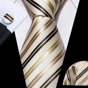 Ensemble de cravates pour hommes, comprenant des boutons de manchette – Image 2