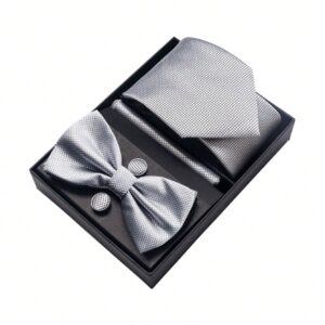 coffret cadeau comprenant cravate, nœud papillon, boutons de manchette, pochette de costume – Image 2